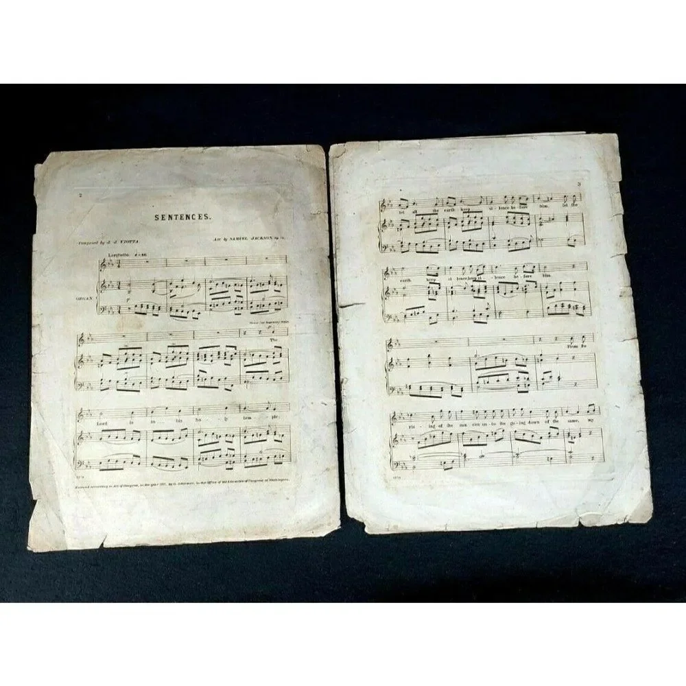 Vintage Lord In His Holy Temple Schirmer Sheet Music Samuel Jackson Religious